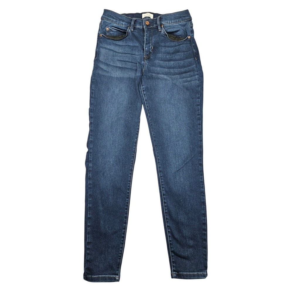 Nicole Miller New York Womens Sz 8 Dark Wash Stretch Skinny Jeans Ankle Denim